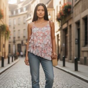 Beautiful Free People Flutter Tank Top